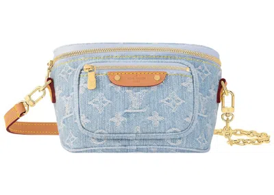 Pre-owned Louis Vuitton Women's  Mini Bumbag In Sky Blue Denim