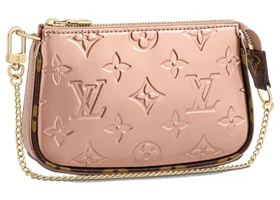 Pre-owned Louis Vuitton Women's  Mini Pochette Accessoires In Rose Gold