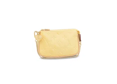 Pre-owned Louis Vuitton Women's  Mini Pochette Accessories In Banana Fizz Yellow