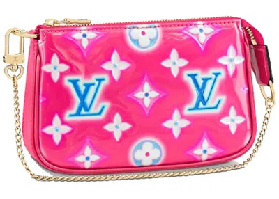 Pre-owned Louis Vuitton Women's  Mini Pochette Accessories In Fuschia Neon