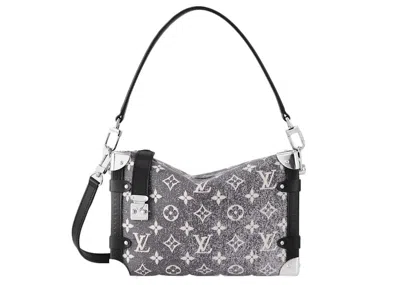 Pre-owned Louis Vuitton Women's  Monogram Jacquard Denim Side Trunk In Gray