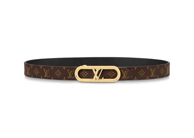 Pre-owned Louis Vuitton Women's  My Lv Chain 25mm Reversible Belt In Monogram