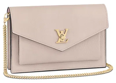 Pre-owned Louis Vuitton Women's  Mylockme Chain Pochette In Greige Beige
