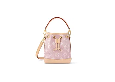 Pre-owned Louis Vuitton Women's  Nano Noé In Metallic In Silver