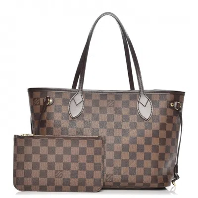 Pre-owned Louis Vuitton Women's  Neo Neverfull Damier Ebene Pm Lining In Cerise