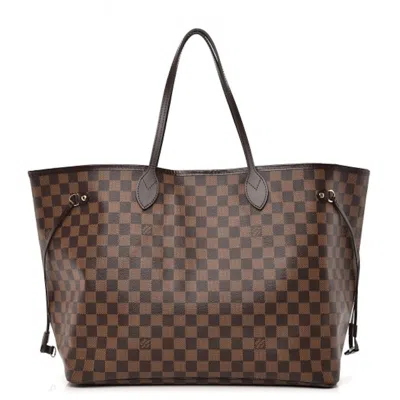 Pre-owned Louis Vuitton Women's  Neo Neverfull Damier Ebene (without Pouch) Gm Lining In Cerise