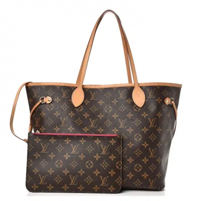 Pre-owned Louis Vuitton Women's  Neo Neverfull Monogram Mm Lining In Pivoine