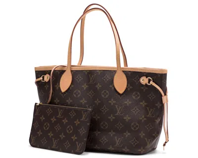 Pre-owned Louis Vuitton Women's  Neo Neverfull Monogram Pm Beige Lining In Brown