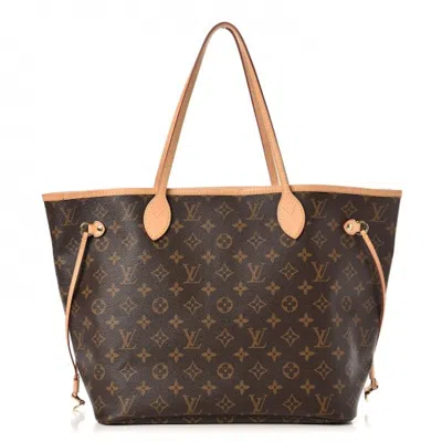 Pre-owned Louis Vuitton Women's  Neo Neverfull Monogram (without Pouch) Mm Beige Lining In Brown