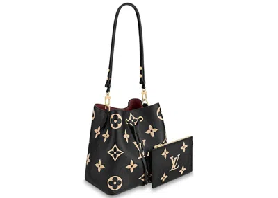 Pre-owned Louis Vuitton Women's  Neonoe Mm In Black/beige