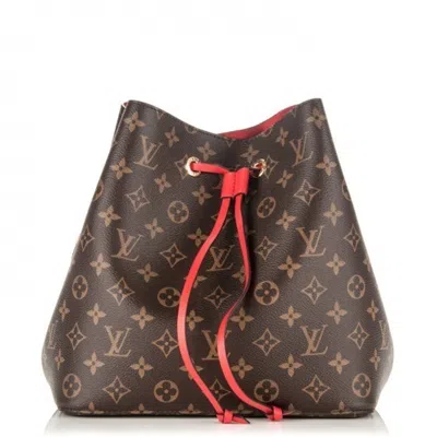 Pre-owned Louis Vuitton Women's  Neonoe Monogram Brown/coquelicot