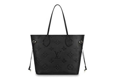 Pre-owned Louis Vuitton Women's  Neverfull Empreinte Mm In Black