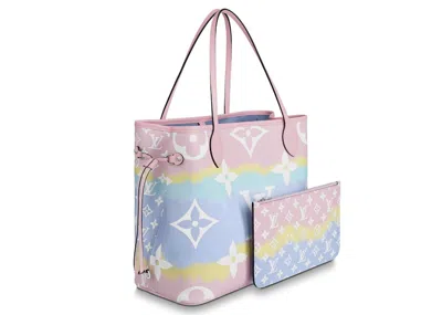 Pre-owned Louis Vuitton Women's  Neverfull Lv Escale Mm In Pastel