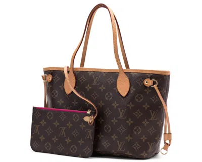 Pre-owned Louis Vuitton Women's  Neverfull Monogram Pm Pivoine Lining