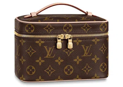 Pre-owned Louis Vuitton Women's  Nice Beauty Case Monogram Mini In Brown