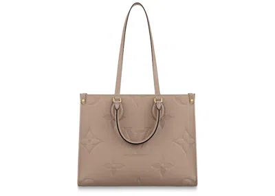 Pre-owned Louis Vuitton Women's  Onthego Empreinte Mm In Turtledove In Gray