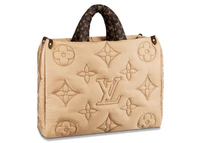 Pre-owned Louis Vuitton Women's  Onthego Gm In Beige