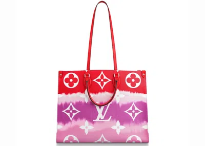 Pre-owned Louis Vuitton Women's  Onthego Lv Escale Gm In Rouge