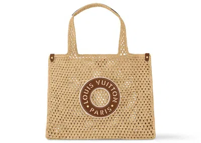 Pre-owned Louis Vuitton Women's  Onthego Mm In Natural/tan In Brown
