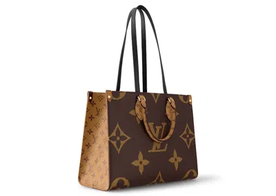 Pre-owned Louis Vuitton Women's  Onthego Monogram Giant Reverse Mm In Brown