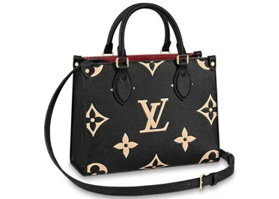 Pre-owned Louis Vuitton Women's  Onthego Pm In Black/beige In Multi