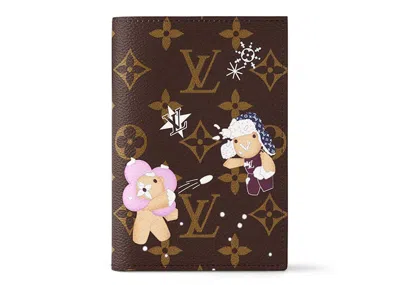 Pre-owned Louis Vuitton Women's  Passport Cover In Monogram/azur Frost In Blue