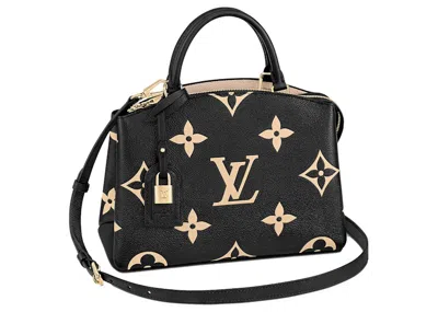 Pre-owned Louis Vuitton Women's  Petit Palais Empreinte Leather In Black/beige In Multi