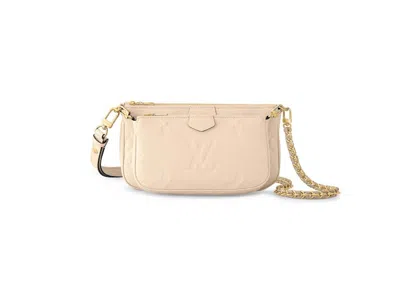 Pre-owned Louis Vuitton Women's  Pochette Accessories In Creme Beige