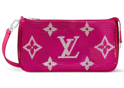 Pre-owned Louis Vuitton Women's  Pochette Accessories In Fuchsia Gold