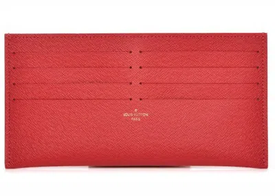 Pre-owned Louis Vuitton Women's  Pochette Felicie Card Holder Insert Red