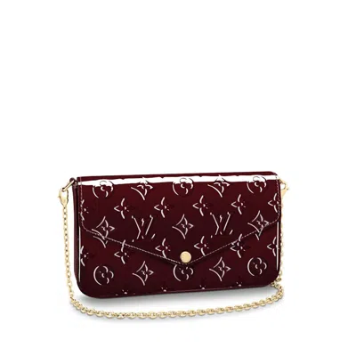 Pre-owned Louis Vuitton Women's  Pochette Felicie Monogram Vernis In Amarante