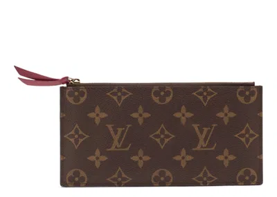 Pre-owned Louis Vuitton Women's  Pochette Felicie Zippered Insert Monogram Brown