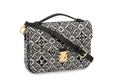 Pre-owned Louis Vuitton Women's  Pochette Metis Mm Since 1854 Jacquard In Gray/black