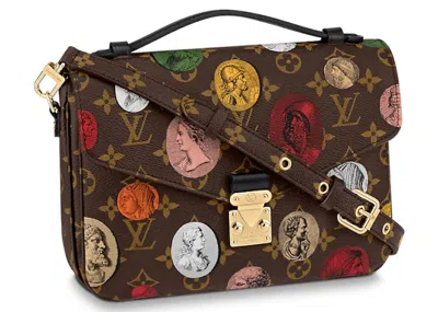 Pre-owned Louis Vuitton Women's  Pochette Metis X Fornasetti Monogram Cameo In Brown