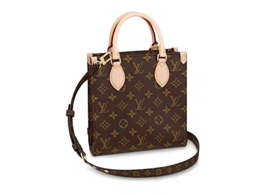 Pre-owned Louis Vuitton Women's  Sac Plat Bb Bag Monogram In Brown/natural