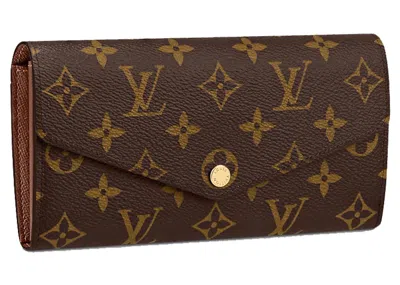 Pre-owned Louis Vuitton Women's  Sarah Wallet Monogram In Brown