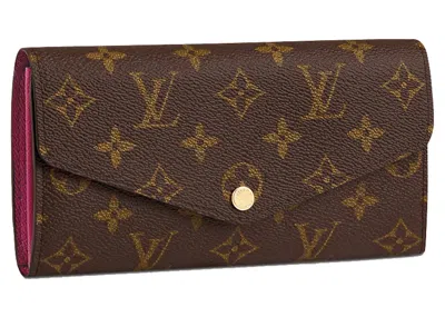 Pre-owned Louis Vuitton Women's  Sarah Wallet Monogram In Fuchsia