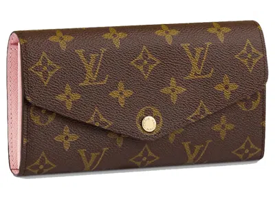 Pre-owned Louis Vuitton Women's  Sarah Wallet Monogram In Rose Ballerine