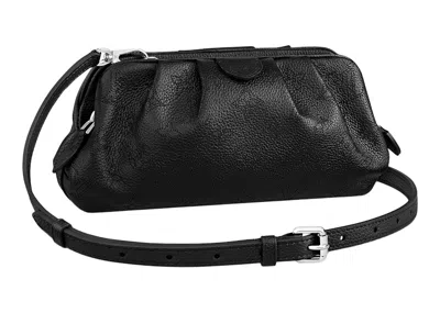 Pre-owned Louis Vuitton Women's  Scala Pouch Mini Mahina Perforated In Black