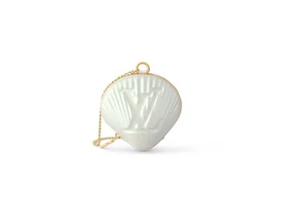 Pre-owned Louis Vuitton Women's  Shell Coin Purse In White
