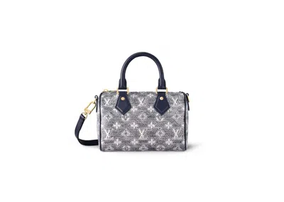 Pre-owned Louis Vuitton Women's  Speedy Bandouliere 20 Monoglam In Blue