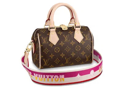 Pre-owned Louis Vuitton Women's  Speedy Bandouliere 20 Monogram In Fuchsia In Pink