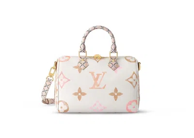 Pre-owned Louis Vuitton Women's  Speedy Bandouliere 25 In Beige In Sand