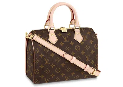 Pre-owned Louis Vuitton Women's  Speedy Bandouliere Monogram 25 Brown