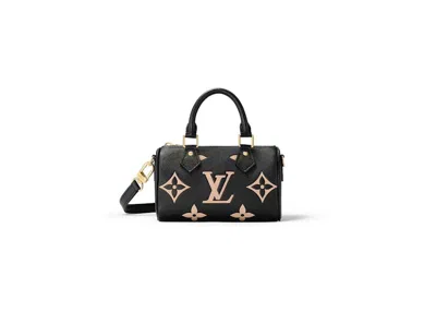 Pre-owned Louis Vuitton Women's  Speedy Nano In Black/beige In Multi