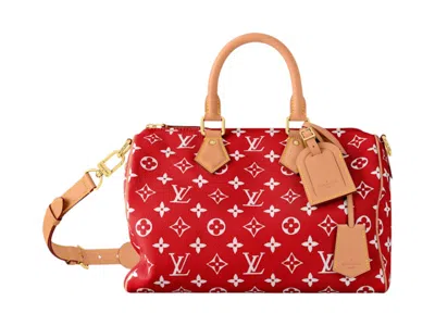 Pre-owned Louis Vuitton Women's  Speedy P9 Bandouliere 30 In Rouge In Red
