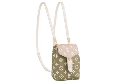 Pre-owned Louis Vuitton Women's  Tiny Backpack In Khaki Green/beige/cream