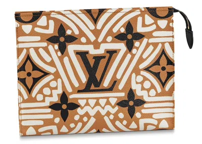 Pre-owned Louis Vuitton Women's  Toiletry Pouch 26 Monogram Giant Craftyin Caramel/cream