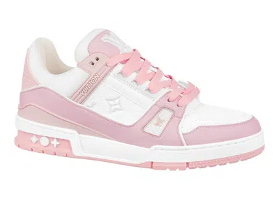 Pre-owned Louis Vuitton Women's  Trainer Sneakers In Pink Rose/white
