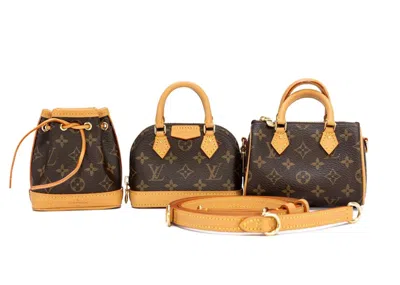 Pre-owned Louis Vuitton Women's  Trio Mini Icones Monogram Bag In Brown